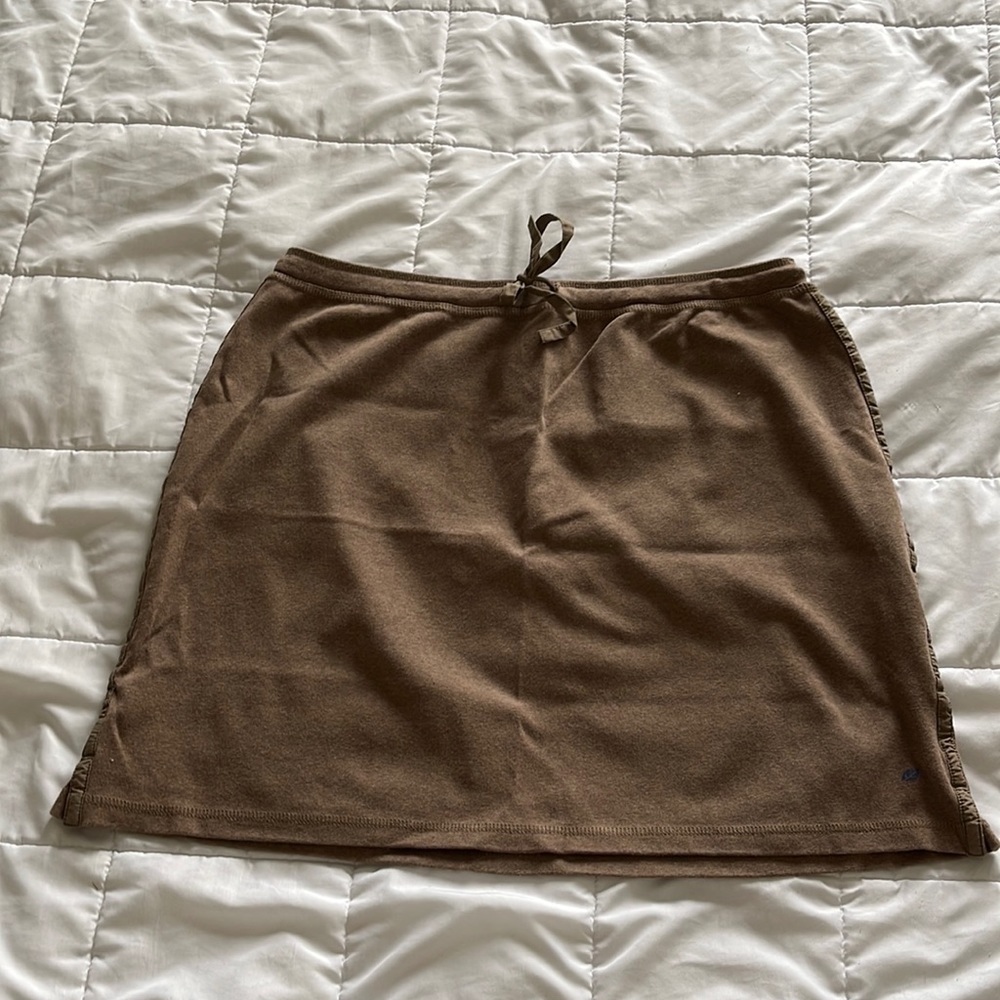 Brown Casual Skirt